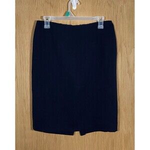 Anne Klein Suit Navy Blue Pencil Skirt Lined Career Business Casual Women's Sz 4